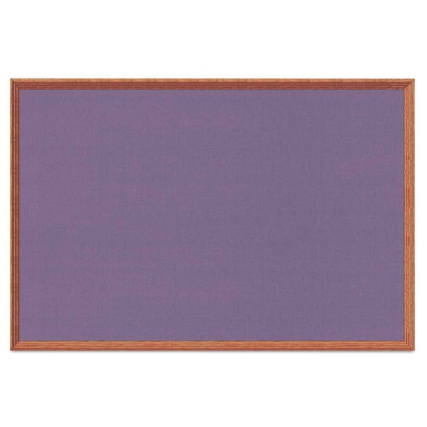 United Visual Products Decor Wood Combo Board, 48"x36", Walnut/White Porcelain & Burgundy UV703DEFAB-WALNUT-WHTPORC-DBURGU - main